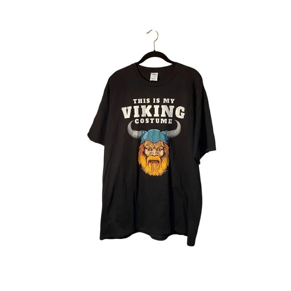 Port Company This is My Viking Costume Black Short Sleeve T Shirt Size 2X